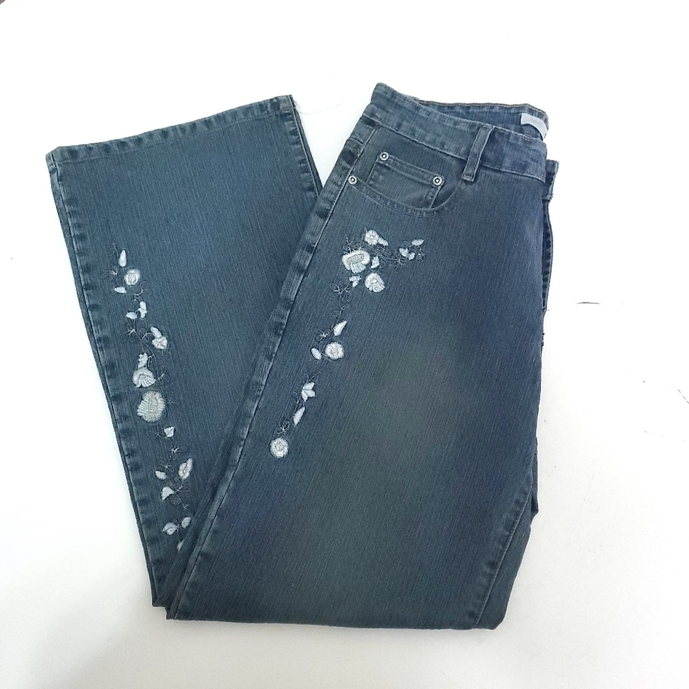 Adolfo embroidered jeans size 6P